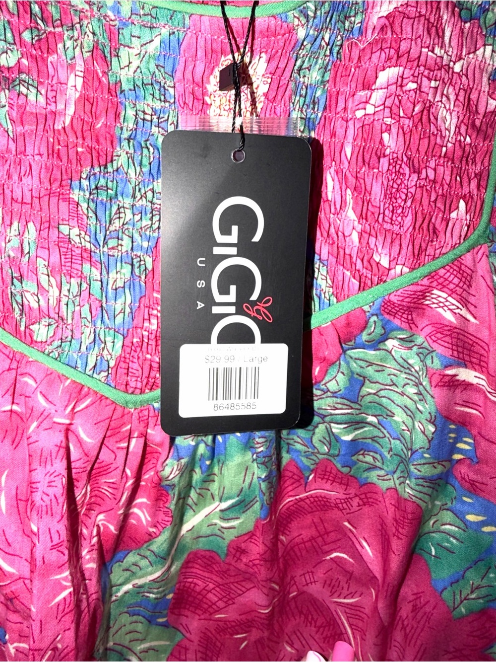 GigoPink Floral Short-Sleeve Top - Picture 3 of 5